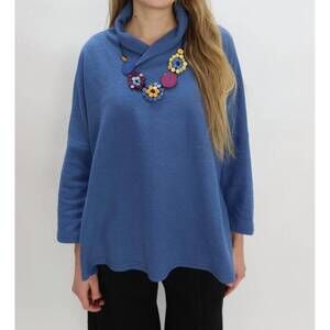 NEW SYDNEY PROJECT seersucker criss cross tunic in denim